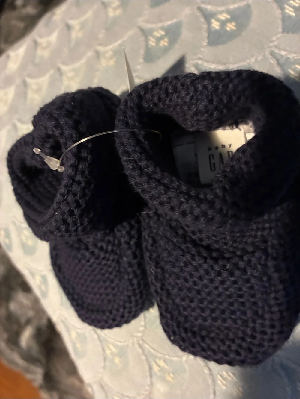 GAP Baby Knit Booties in Navy Blue
